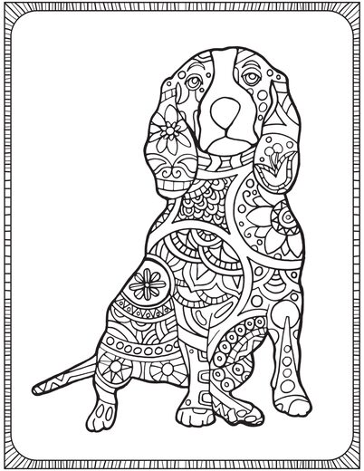 Beagle coloring page 1