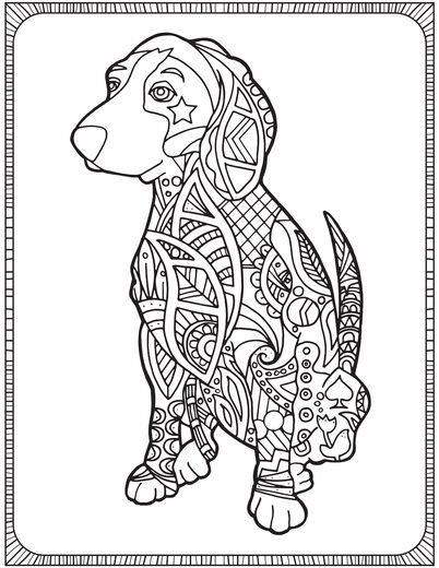 Beagle coloring page 2