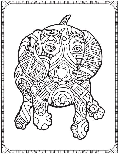 Beagle coloring page 3